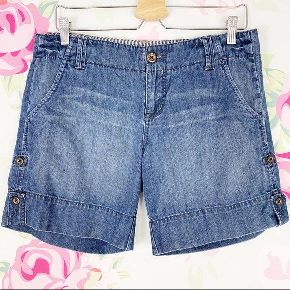 Anthropologie Pants - Anthro Level 99 Button Tab Denim Shorts 29